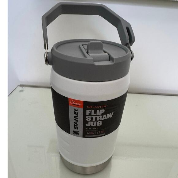 Stanley IceFlow Flip Straw Jug with Handle 40 oz| Twist On Lid and Flip Up Straw - Picture 1 of 7